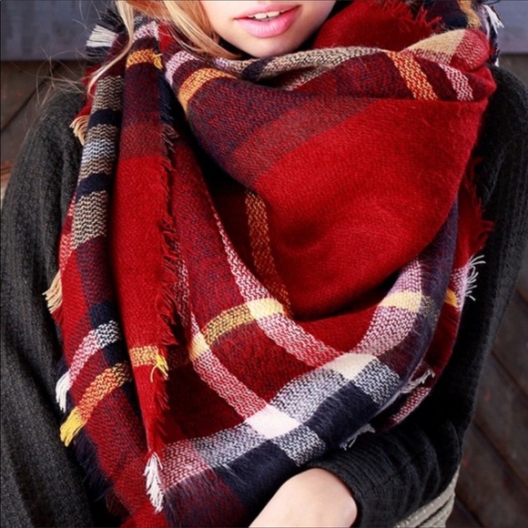 💃Plaid Blanket Scarf - Picture 2 of 4